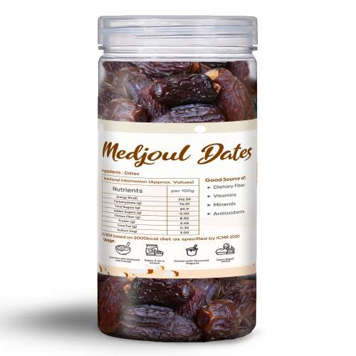 Fabeato: Jumbo Medjoul (Medjool)  Dates 400g 100% Natural, No Additives, Khajur, Khajoor, Dry Dates.
