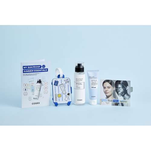 COSRX: Summer GlowUp Essentials Combo Serum & Sunscreen Kit | Targeted Care | Radiant Skin | UV Protection | Daily SPF | Sun Care | 150ml+50ml