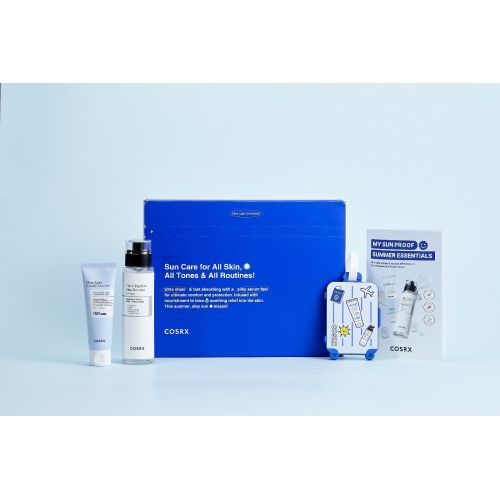COSRX: Summer GlowUp Essentials Combo Serum & Sunscreen Kit | Targeted Care | Radiant Skin | UV Protection | Daily SPF | Sun Care | 150ml+50ml