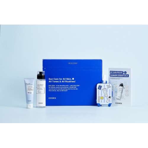 COSRX: Summer GlowUp Essentials Combo Serum & Sunscreen Kit | Targeted Care | Radiant Skin | UV Protection | Daily SPF | Sun Care | 150ml+50ml