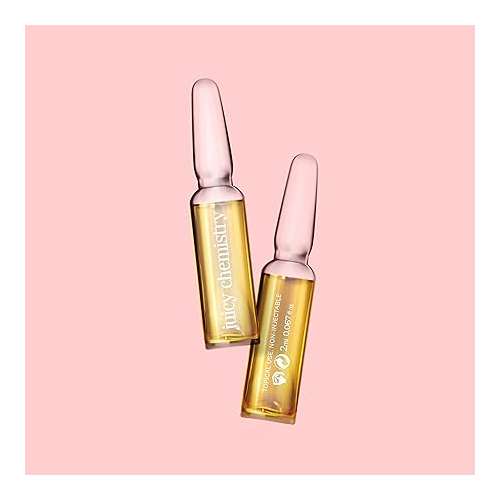 Juicy Chemistry: Bakuchiol Skin Recovery Face Serum, 7 x 2 ml | Natural 7-day Ampoule Kit for Reducing Fine Lines, Wrinkles & Maintaining Brighter Skin | Ecocert Certified Natural for Men & Women | Cruelty-free & 100% Vegan