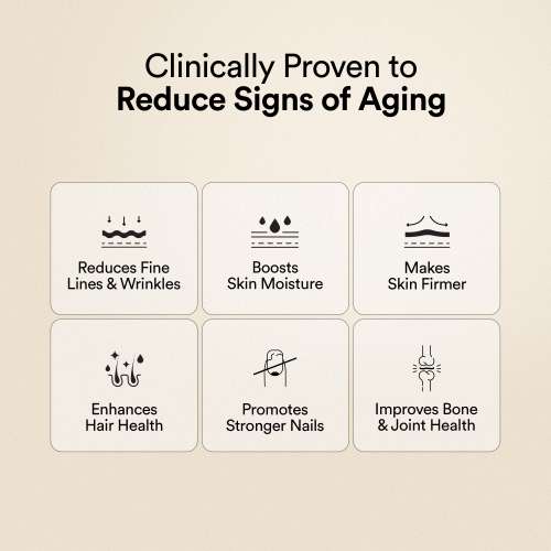 Wellbeing Nutrition: Pure Korean Marine Collagen Supplements for Women & Men | Clinically Proven Type 1 & 3 Hydrolyzed Peptides | For Anti-Aging, Radiant Skin & Hair Growth | Unflavored - 6 Sachets