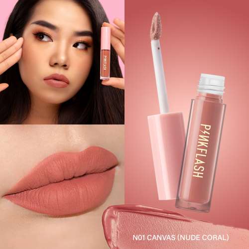 Pinkflash: L01 Melting Matte Lipcream-N01# Canvas