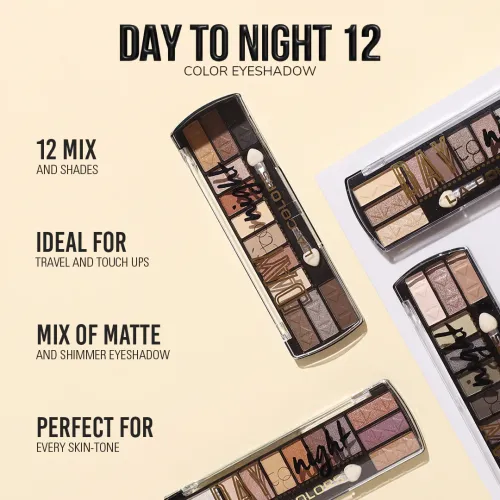 L.A. Colors: L.A. Colors Day to Night 12 Color Eyeshadow