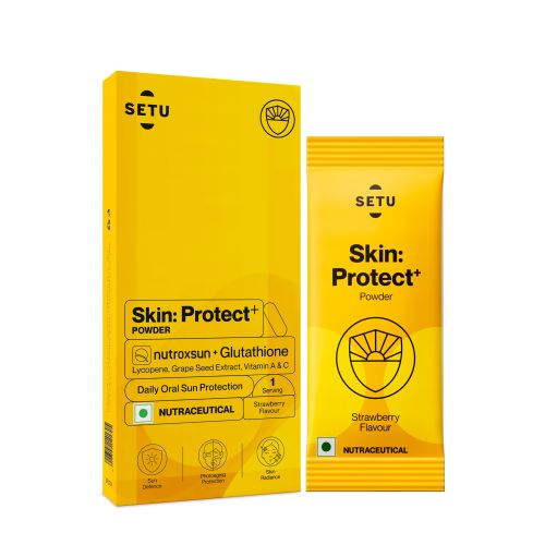 SETU: Skin Protect - First Drinkable Sunshield with Plant Based NutroxSunÂ® & Glutathione for Advanced Sun Protection( 1 Serving, Strawberry)