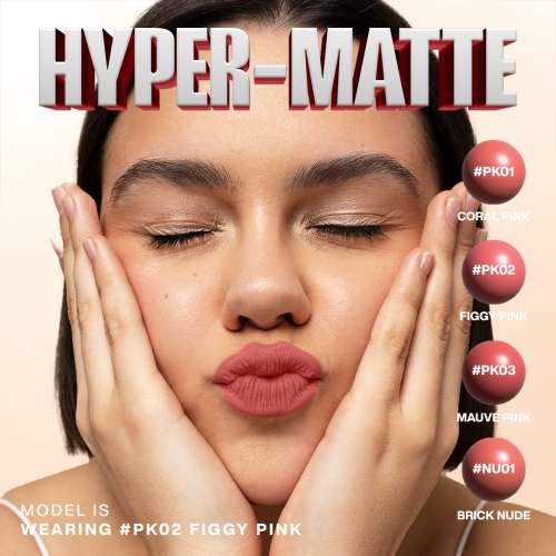 Focallure: Lasting Matte Lipstick-HOT PK02 Figgy Pink