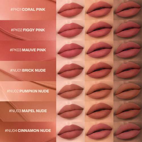 Focallure: Lasting Matte Lipstick-HOT PK02 Figgy Pink