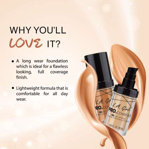 L.A.Girl: Pro coverage Hd Foundation Soft Honey