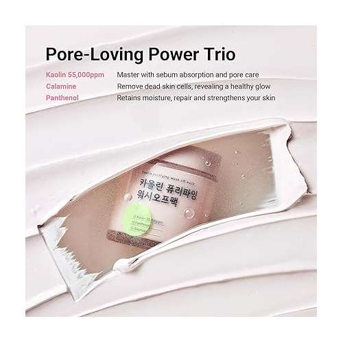 neaf neaf: Kaolin Purifying Wash Off Face Mask | Deep Cleansing | Exfoliation | Face Cleanser | Smooth & Clear Skin | 110gm