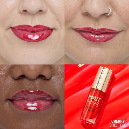 Makeup Revolution: Pout Bomb Plumping Gloss Cherry Sheer Red