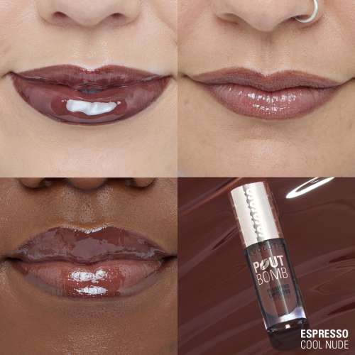 Makeup Revolution: Pout Bomb Plumping Gloss Espresso Cool Nude