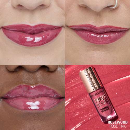 Makeup Revolution: Pout Bomb Plumping Gloss Rosewood Rose Pink