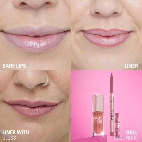 Makeup Revolution: Pout Bomb Plumping Lip Liner Doll Cool Nude