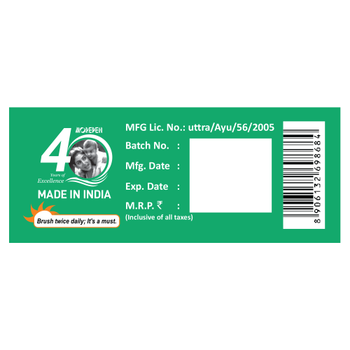 Dr. Morepen: Herbal Toothpaste with Bamboo Toothbrush -100 gm Pack of 4