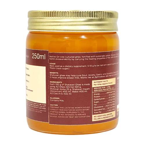 Two Brothers Organic Farms: A2 Ghee (Shatavari) 250Ml