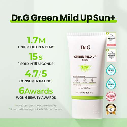 DR.G: Green Mild Up Mineral Sunscreen Spf50+ Pa++++ 50ml