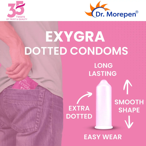 Dr. Morepen: Exygra Longlast Bubblegum Flavoured Condom - Pack of 10