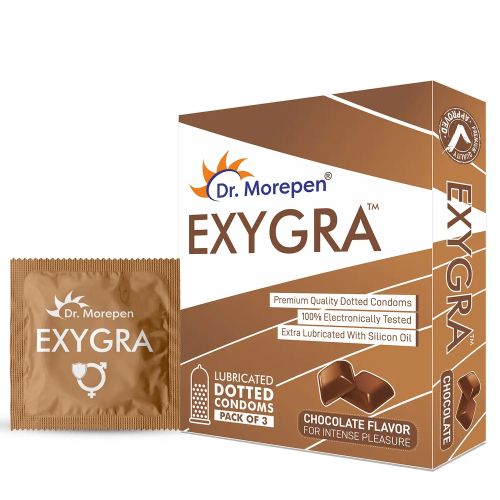Dr. Morepen: Exygra Chocolate Flavoured Condom - Pack of 10