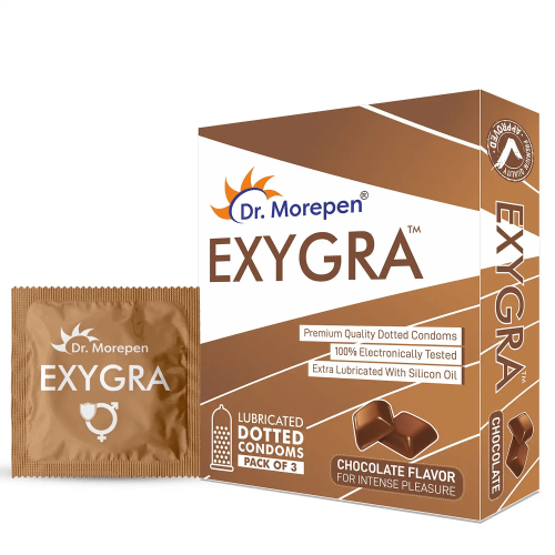 Dr. Morepen: Exygra Chocolate Flavoured Condom - Pack of 10
