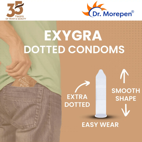 Dr. Morepen: Exygra Chocolate Flavoured Condom - Pack of 10