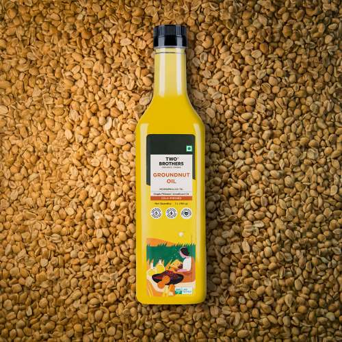 Two Brothers Organic Farms: Groundnut Oil 2 Litres Tin Can