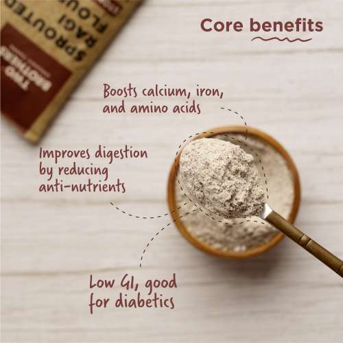 Two Brothers Organic Farms: Sprouted Ragi Malt Nachni Satva (500 g)