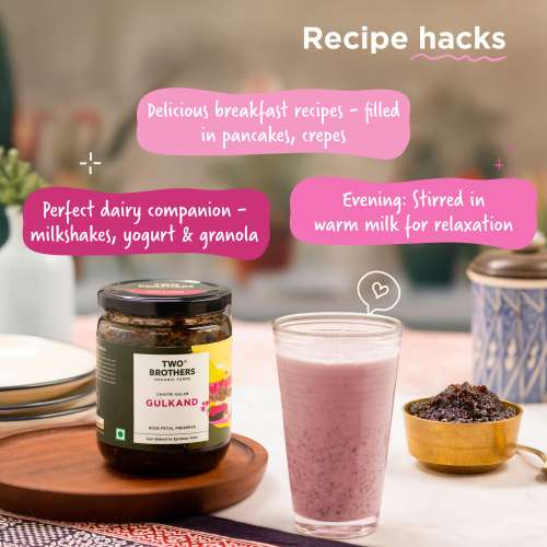 Two Brothers Organic Farms: Natural Gulkand |Rose Petal Jam (500G)