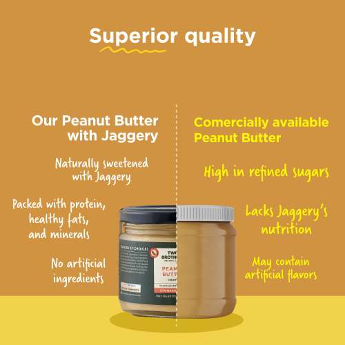 Two Brothers Organic Farms: Stoneground Creamy Peanut Butter with Jaggery (300G)