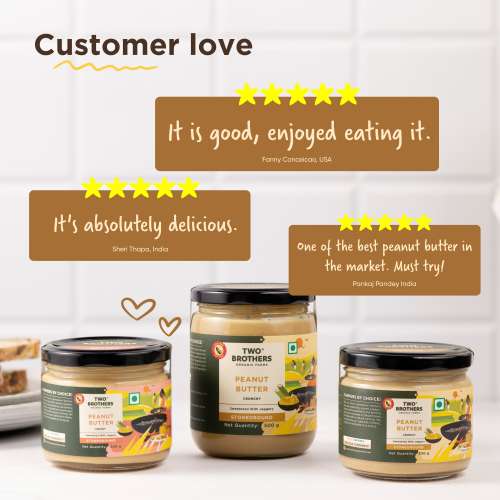 Two Brothers Organic Farms: Peanut Butter Crunchy (500 grams)