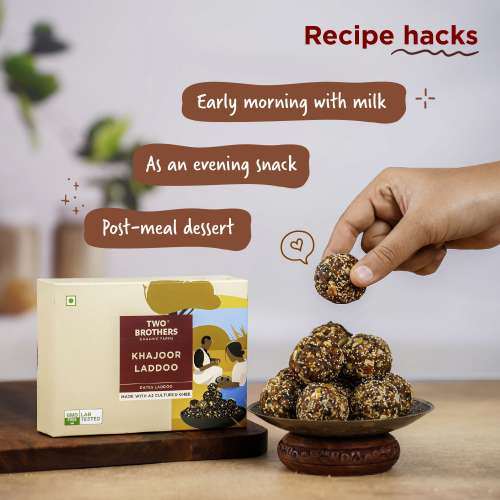 Two Brothers Organic Farms: Khajoor Laddoos  (175g)