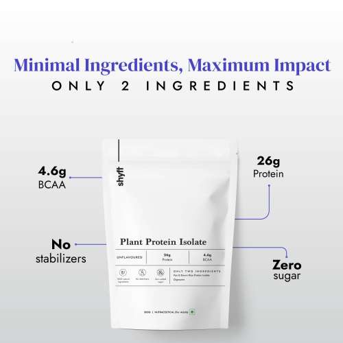 shyft: Plant Protein Isolate - Unflavoured - 500gms