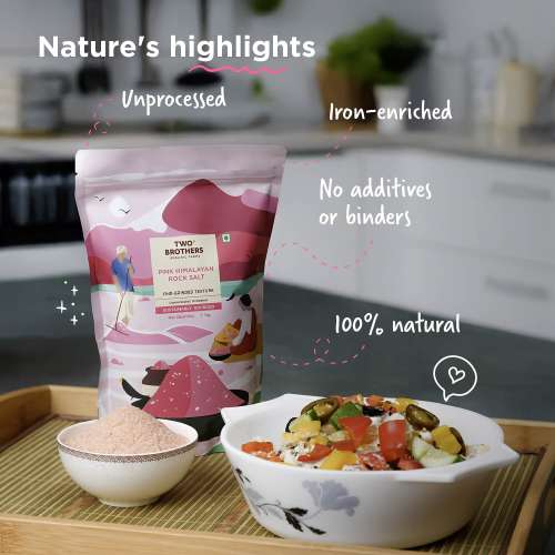 Two Brothers Organic Farms: Pink Himalayan Rock Salt (1KG)