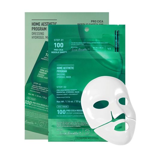 VT Cosmetics: Pro Cica Reedle Shot 100 2-Step Hydrogel Mask | Calming Care | Micro-Needling | Barrier Repair | Sheet Mask | 33g