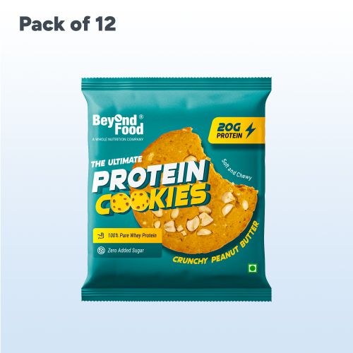 Beyond Food: Protein Cookies - Crunchy Peanut Butter (Pack of 12)