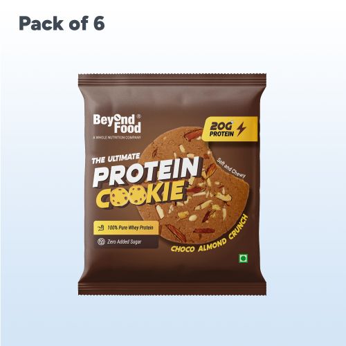 Beyond Food: Protein Cookies - Choco Almond Crunch (Pack of 6)