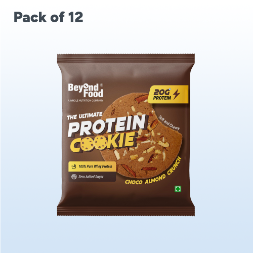 Beyond Food: Protein Cookies - Choco Almond Crunch (Pack of 12)