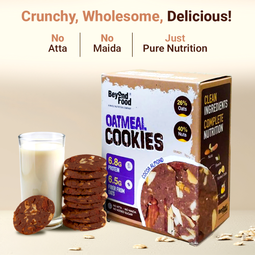 Beyond Food: Oatmeal Cookies - Cocoa Almond (Pack of 12)