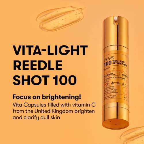 VT Cosmetics: Vita-Light Reedle Shot 100 | Brightening | Micro-Needling | Skin Renewal | Glow Boost | 50ml