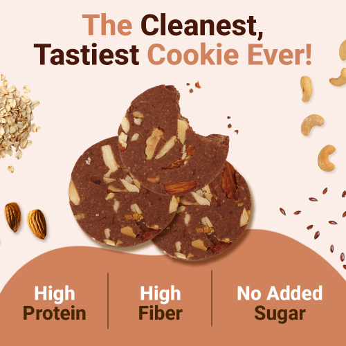 Beyond Food: Oatmeal Cookies - Cocoa Almond (Pack of 12)