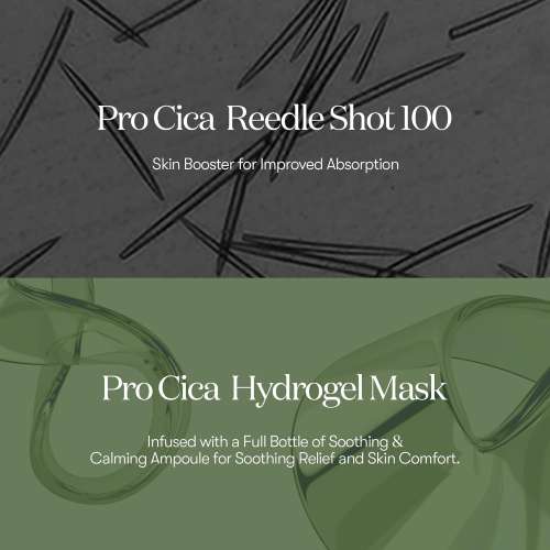 VT Cosmetics: Pro Cica Reedle Shot 100 2-Step Hydrogel Mask | Calming Care | Micro-Needling | Barrier Repair | Sheet Mask | 33g