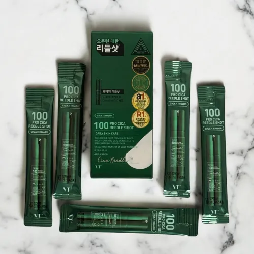 VT Cosmetics: Pro Cica Reedle Shot 100 Stick | Calming Care | Barrier Repair | Micro-Needling | Sensitive Skin | 2ml × 10ea