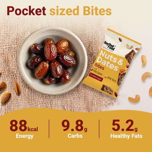 Beyond Food: Nuts & Dates Bites - Pack of 12