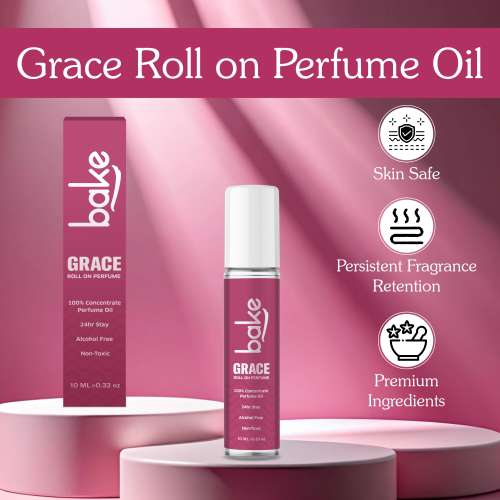 Bake Cosmetics: Grace 100% Concentrated Perfume Oil Roll-on - White Oud (Unisex)