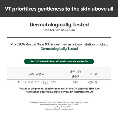 VT Cosmetics: Pro Cica Reedle Shot 100 | Calming Care | Barrier Repair | Micro-Needling | Sensitive Skin | 50ml