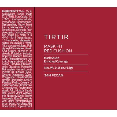 Tirtir: Mask Fit Red Cushion 34N Pecan 4.5g Tirtir: Mask Fit Red Cushion 34N Pecan 4.5g