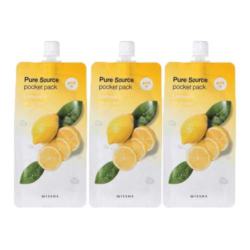 Missha: Pure Source Pocket Pack (Lemon) - 10ml (Pack 3)