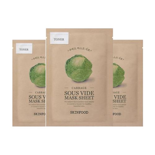 Skinfood: Cabbage Sous Vide Mask Sheet - 18ml pack of 3