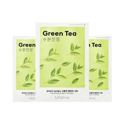 Missha: Airy Fit Sheet Mask (Green Tea) - 19ml (Pack 3)