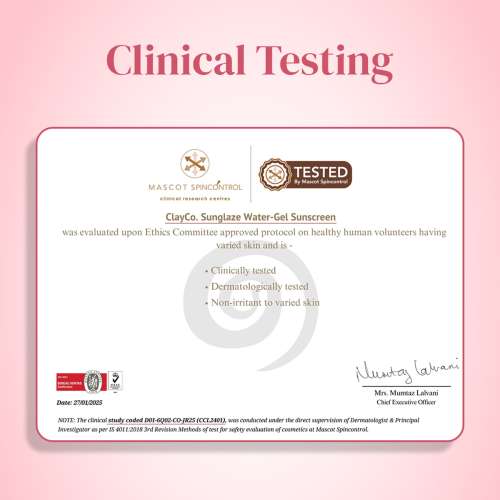 ClayCo.: Sunglaze Sunscreen SPF 50 PA ++++ with Probiotic & Ceramides (50ml)