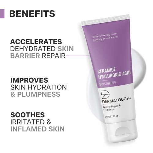 Dermatouch: Ceramide Hyaluronic Acid Moisturizer for intense moisturization and barrier repair 50G